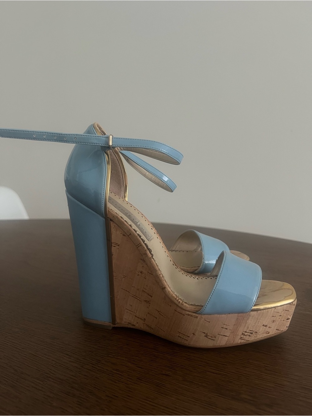 Stella McCartney Sky Blue Platform Sandals – Size 38